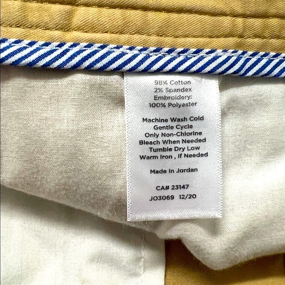 Talbots Tan Chino Pants with hummingbird Embroidered Detail - Picture 4 of 9